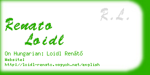 renato loidl business card