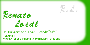 renato loidl business card